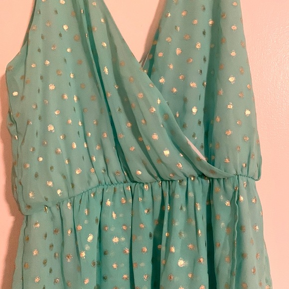 Aqua blue mini dress - Picture 2 of 4